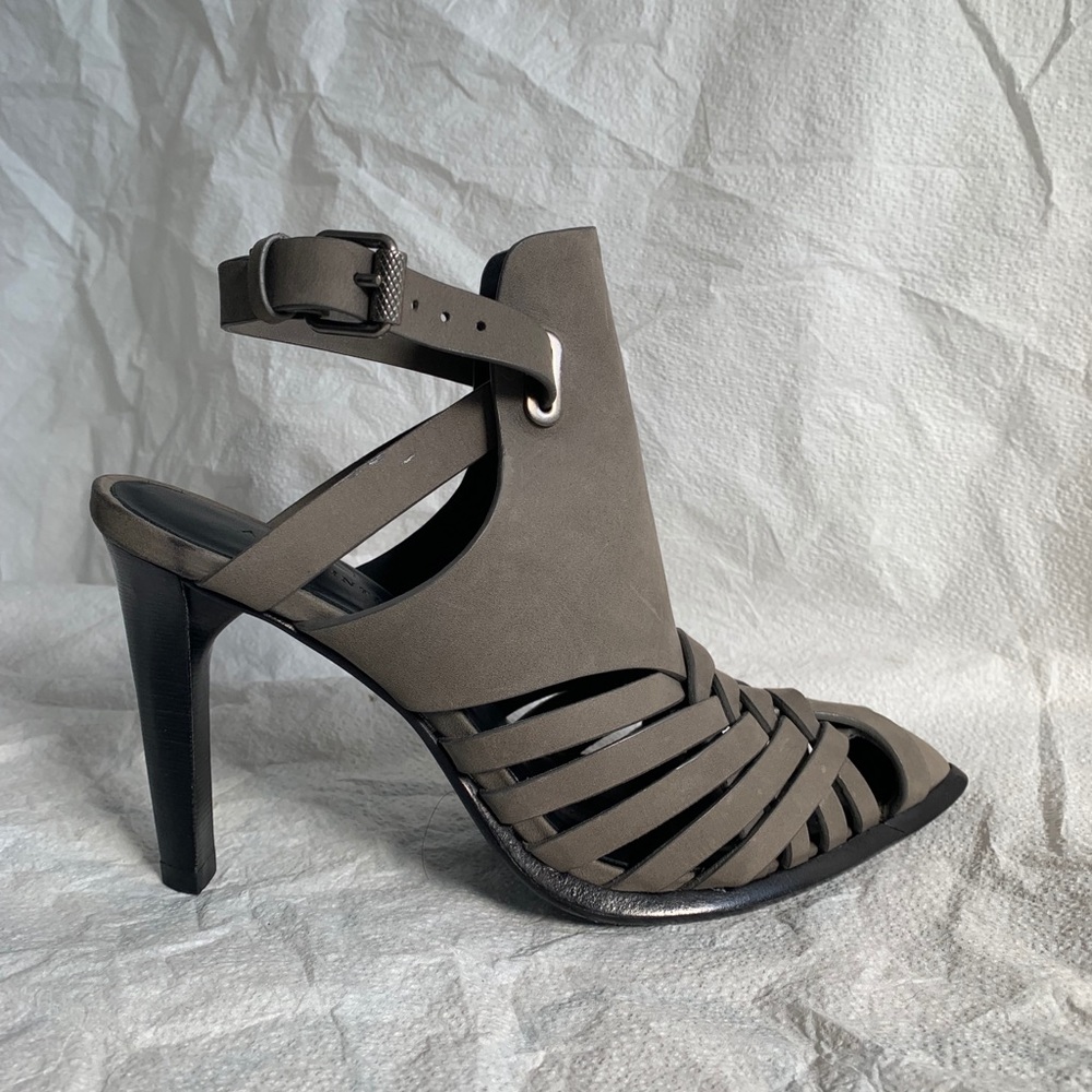 All Saints Tao Heeled Sandal - Dark Grey - size 6